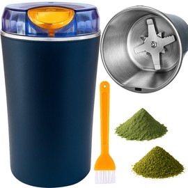 Electric Herb & Spice Grinder – One-Touch Stainless Steel Grinder for Herbs, Spices, Coffee, Nuts, Seeds – Powerful 30000 RPM Motor, Stainless Steel Blades, Cleaning Brush Included