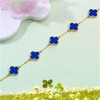 AIQIUQIU 18K Gold Plated Four Leaf Clover Bracelet, Lucky Link