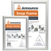 Announce A4 Snap Frame (25mm anodised Aluminium Frame, Wall fixings