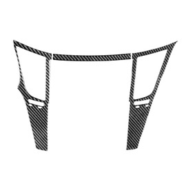 NVCNX Real Carbon Fiber Car Interior Accessories Compatible with Subaru Legacy Outback 2010 2011 2012 2013 2014 2.5i 3.6R Premium Limited Dash Infotainment System Panel Cover Trim Decal Black 3PCs