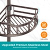 Corner Shower Caddy Tension Pole: Rustproof Stable 4-Tier Bathroom Organizer