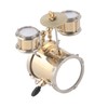 Miniature Musical Instrument Replica Drum Set Ornament Drummer with Box