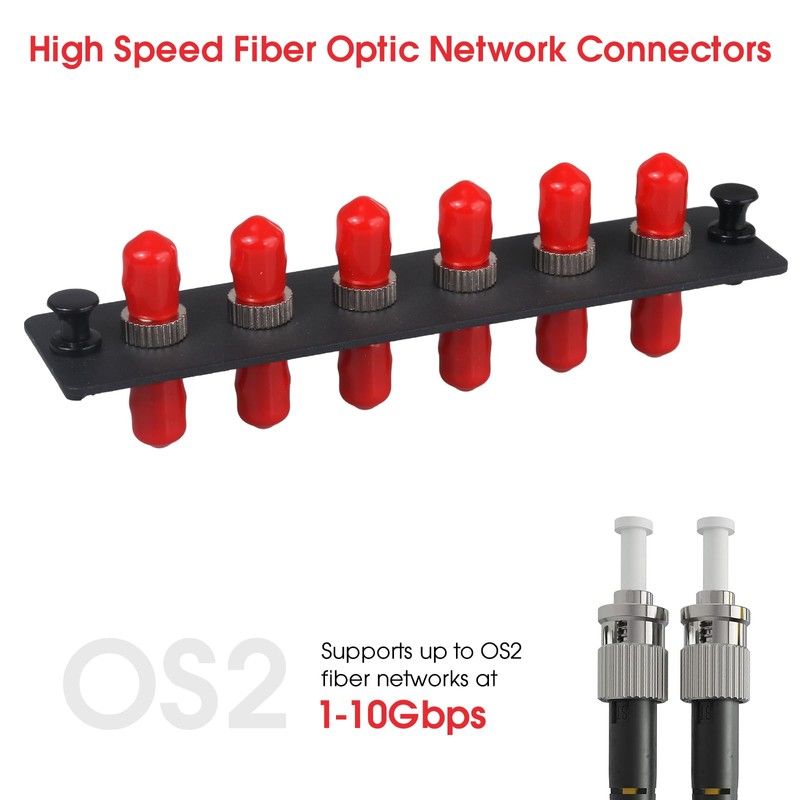 Duogalia 6 Simplex ST Fiber Patch Panel with Simplex Singlemode