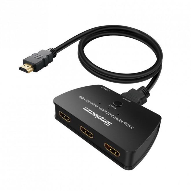 Simplecom CM323 3 Way HDMI 2.0 Switch 3 in 1