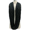 Black Oversize Chunky Cable Knit Unisex Infinity Scarf