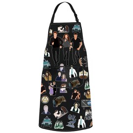 WZMPA Twilight Kitchen Apron Edward Cullen & Bella Swan Chef Gift Twilight Character Cooking Apron Jacob Black BBQ Gift (Twilight Ap)
