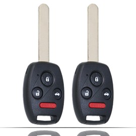 SUPALAND Key Fob Keyless Entry Fits for Honda Civic 2006 2007 2008 2009 2010 2011 2012 2013 Remote Control Head Key Replacement 35111-SVA-306 N5F-S0084A 46 Chip 4 Button (Set of 2)