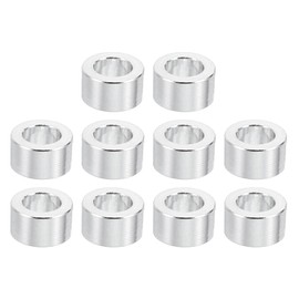 PATIKIL M3 Aluminum Spacers, 10 Pieces Metal Spacers Aluminum 3.1mm ID x 5mm OD x 3mm L Aluminum Spacer Screw Stand Round for M3 Screw Bolts