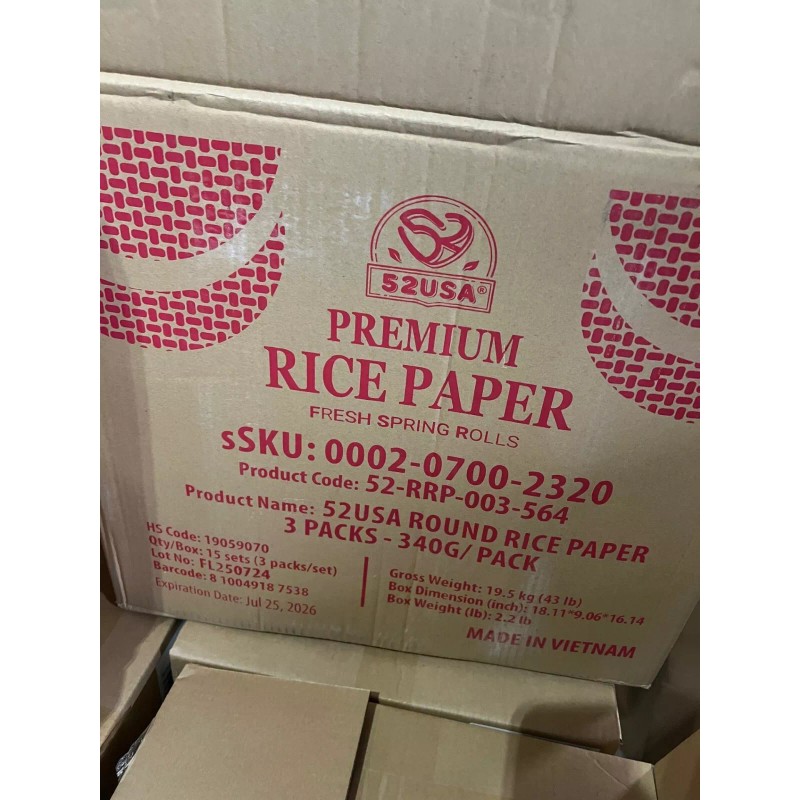 52USA Box of 14 - 52USA Rice Paper, 3 Pack,