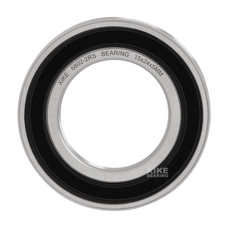 XIKE 10 Pcs 6802-2RS Bearings 15x24x5mm, Double Rubber Seals and