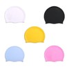 Basic Spandex Swimming Cap for Water Activities Sky Blue Cap 5ea