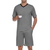 TUREFACE Men's Pajamas Set Summer Shorts Sleepwear Sleep Pajama Set