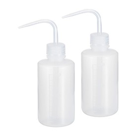PATIKIL 2 Pcs 8oz Lab Squeeze Bottle 250ml Plastic Safety Wash Bottles Squirt Bottle Tattoo Bottle for Cleaning Water Tools (White)