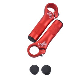 Foglia ATB 52213 Aluminum Bar End Bar, Red, Clamp Diameter 0.9 inches (22.2 mm), Bicycle