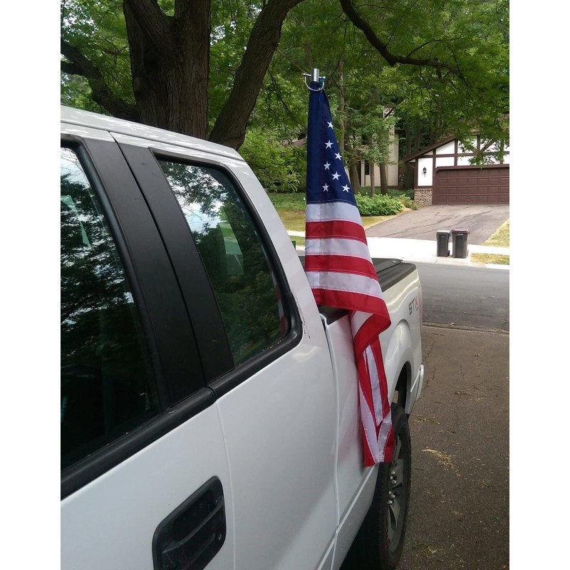 iJDMTOY Universal Fit Inside Truck Bed Mount Single Flag Pole