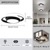 CANEOE Small Modern LED Ceiling Light,2 Rings Creative Design Ceiling