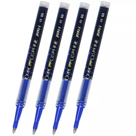 Tombow Pack of 4 Tombow Rollerball Refills, Blue 0.5mm Fine Point, 55696 O5P