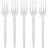 Basic Cutlery Collection 50-Count Medium Weight Clear Plastic Forks |