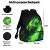 YPPAHHHH Green Fire Dragon Backpacks for Girls Kids Boys, Chinese