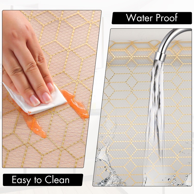 Cooyes Shelf and Drawer Liners for Kitchen Cabinets, Non Adhesive
