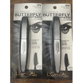 L'Oréal L'Oreal Paris Voluminous Butterfly Mascara, 872 Midnight Black Sealed - 2 Pack