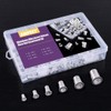 Swpeet 160Pcs Aluminum Alloy Flat Head Rivet Nut Kit, Including