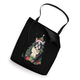 Christmas Tree, ornaments and Cute Frenchie Santa Christmas Tote Bag