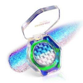 CHARMACY Chameleon Diamond Rainbow Eyeshadow, Multichrome Face Highlighter Palette, Multi-use, Long Lasting, High Pigment, Metallic Glitter Sparkling Eyeshadow Eyes Makeup Highlighter #03