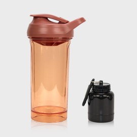 CREAWELLAY Protein Shaker Bottle, Leakproof Protein Cup for Gym, Fitness & Supplements(1pack,Orange)