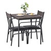 VECELO Kitchen Dining Room Table Set with 2 Chairs for