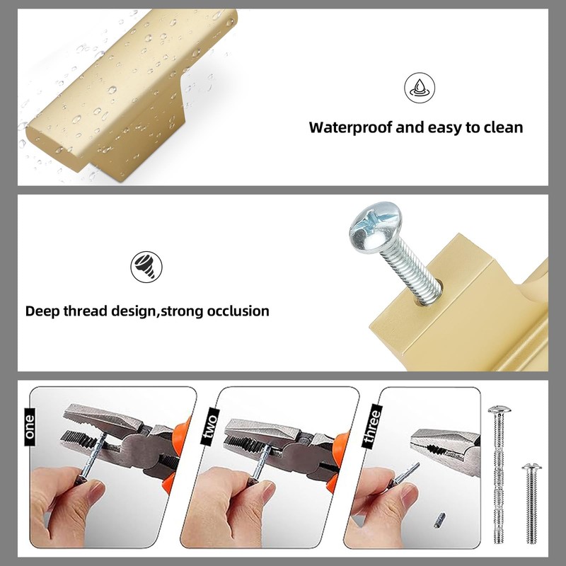 KOMOTIA 30 Pack Brushed Gold Kitchen Cabinet Knobs Silver Kitchen