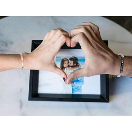 Couple Bracelet Long Distance Pulseras Para Mujer Matching Heart Couples Bracelets Necklaces Set for Bf Gf Couples Jewelry Set Couples Gifts for Him Her Wedding Gifts for Couples(Hollow Heart Crystal+Chain Bracelet)