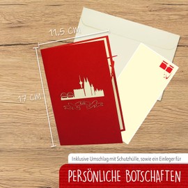 LINPOPUP®, Pop Up 3D Card, Greetings Card, Travel Voucher, Lübeck Holstentor, N218
