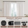 Tension Curtain Rod No Drilling for Window,Adjustable 51-168In,Black | Holds
