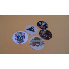 Unbranded Pre Cut One Inch Bottle Cap Images  Day of the Dead #2 Free Shipping - photo, 15 images