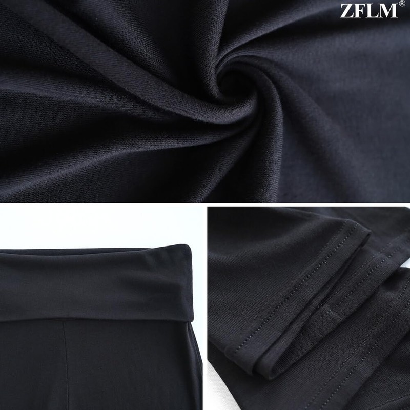 ZFLM Casual Workout Two Piece Outfits for Women Short Sleeve