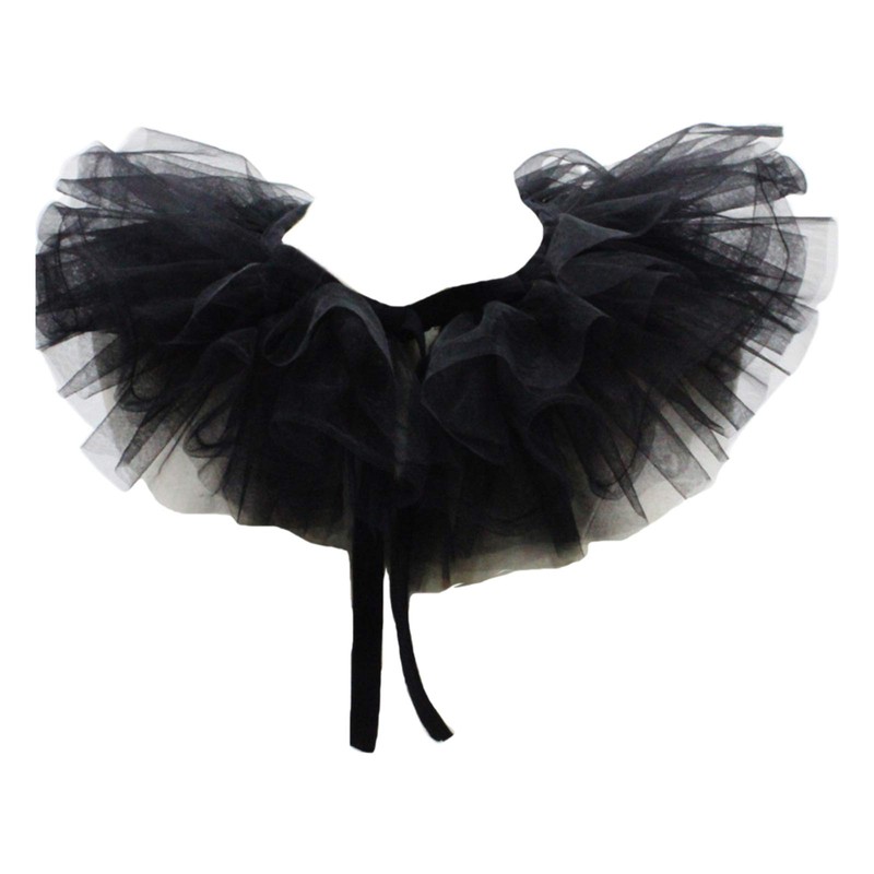 Saccgt Victorian Ruffled Mesh Fake Collar Shawl Tulle Clown Cosplay