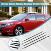 GXARTS 4pc Front Rear Left Right Chrome Outside Window Moulding