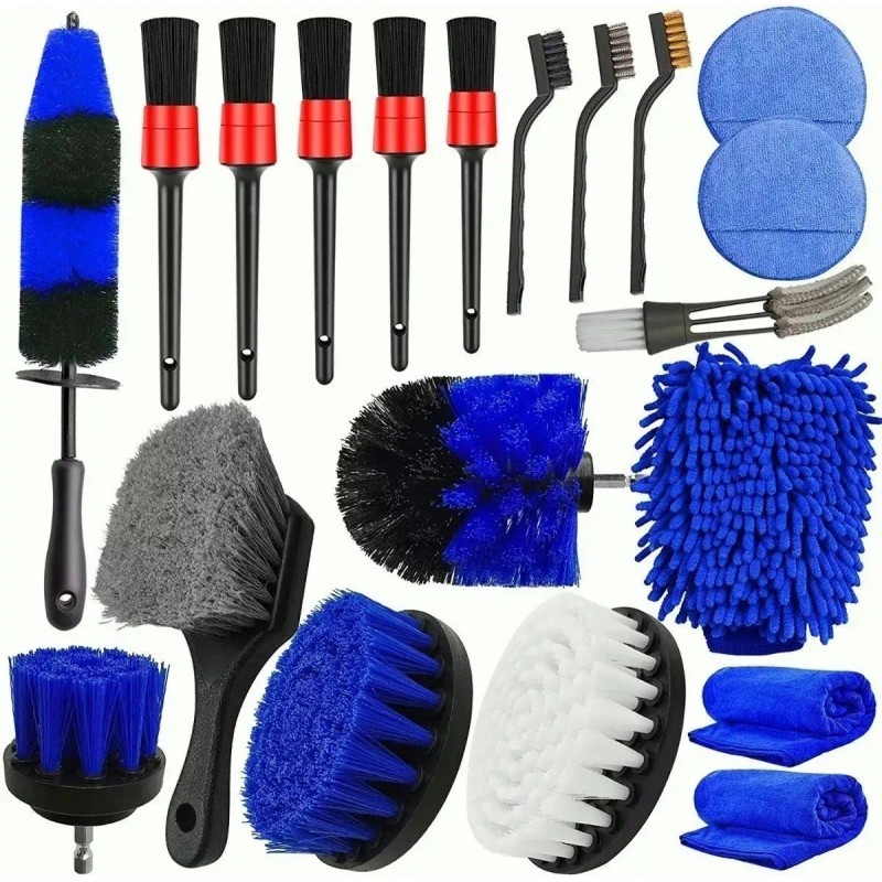 Cepillo Limpieza Automotriz Pinceles Detalle Coche Set 20 Pc