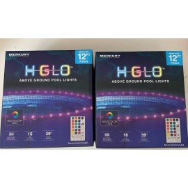 HGLO Merkury H2GLO 39' Color-Changing Rope LED lights, Best for 12' Pools w/Remote X2