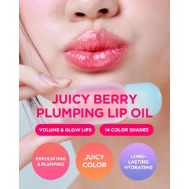 TOCOBO Juicy Berry Plumping Lip Oil 18 Cozy Pink – Aceite labial hidratante coreano vegano con aceites vegetales para un alto brillo – Fórmula no pegajosa para todos los tonos de piel, 4g