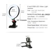6inches RGB LEDs Selfie Ring Light with Clamp USB Operated