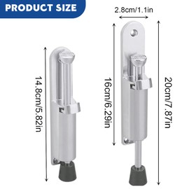 Vueinrg Door Stop Floor Door Stop Outdoor Door Stopper Front Door with Lock Spring Loaded Door Holder with Foot Operation Door Lock for Screwing on Door Stopper with Lever