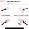 Clearhill 5mm 2Pin 20Pcs Transparent Solderless LED Light Strip Connectors,Strip