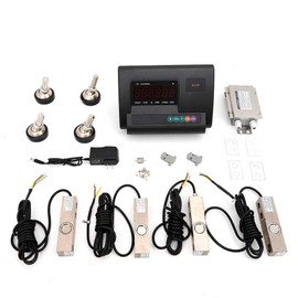Livestock Scale Kit Steel Beam Compression Load Cell Scale Floor Scale Kit Junction Box Animal Scale Kit for Animal Cattle Hogs Pigs Sheep with Weighting Indicator 5000lbs 2500kg (US Stock)