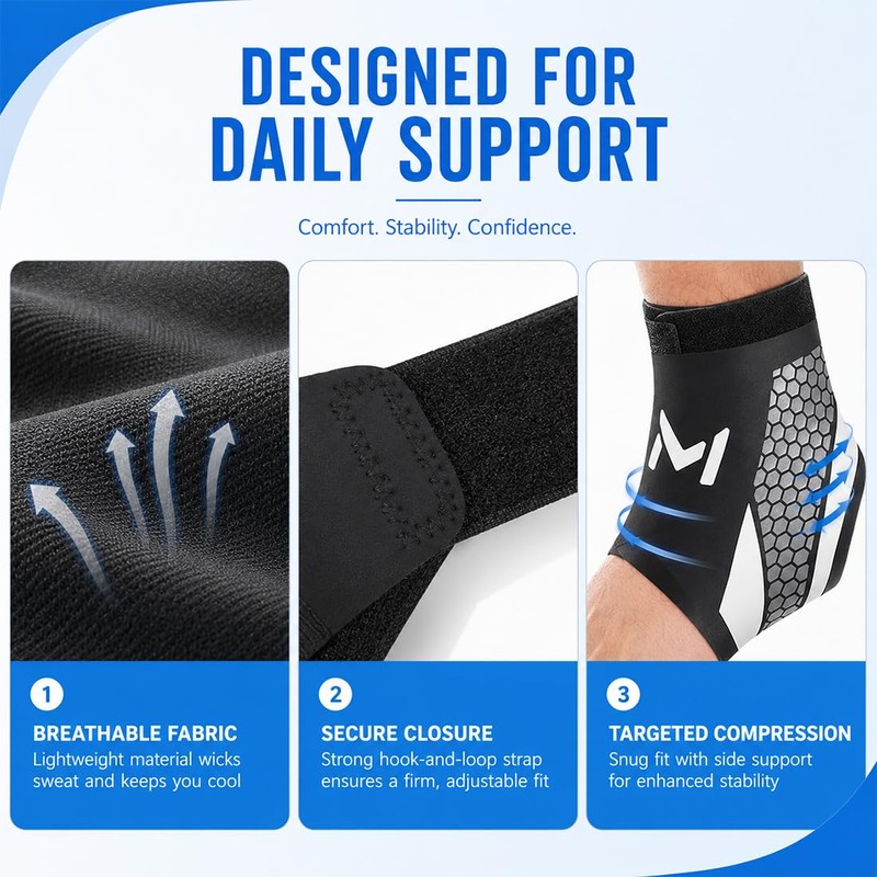 YKTOZU Pack of 2 Ankle Brace Ankle Brace Football, Sporty