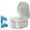 FOMIYES Dual Layer Dentures Case Portable Retainer Storage Box for