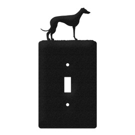 SWEN Products Whippet Metal Wall Plate Cover (Single Switch, Black)