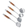 4Pcs/Set 304 Stainless Steel Rosewood Cooking Utensils Cookware Set Kitchen