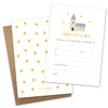 James Ellis Pack of 8 Yellow Confirmation Invitations with Envelopes